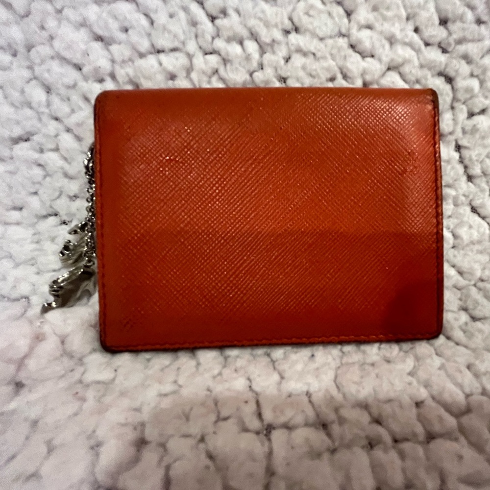 Salvatore Ferragamo Orange Leather Small Wallet
